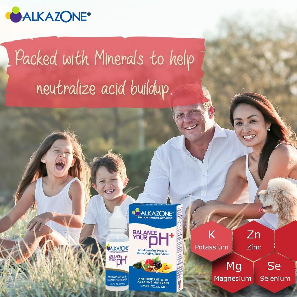 Alkazone Alkaline Mineral Drops - Help Balance Your pH with Antioxidants