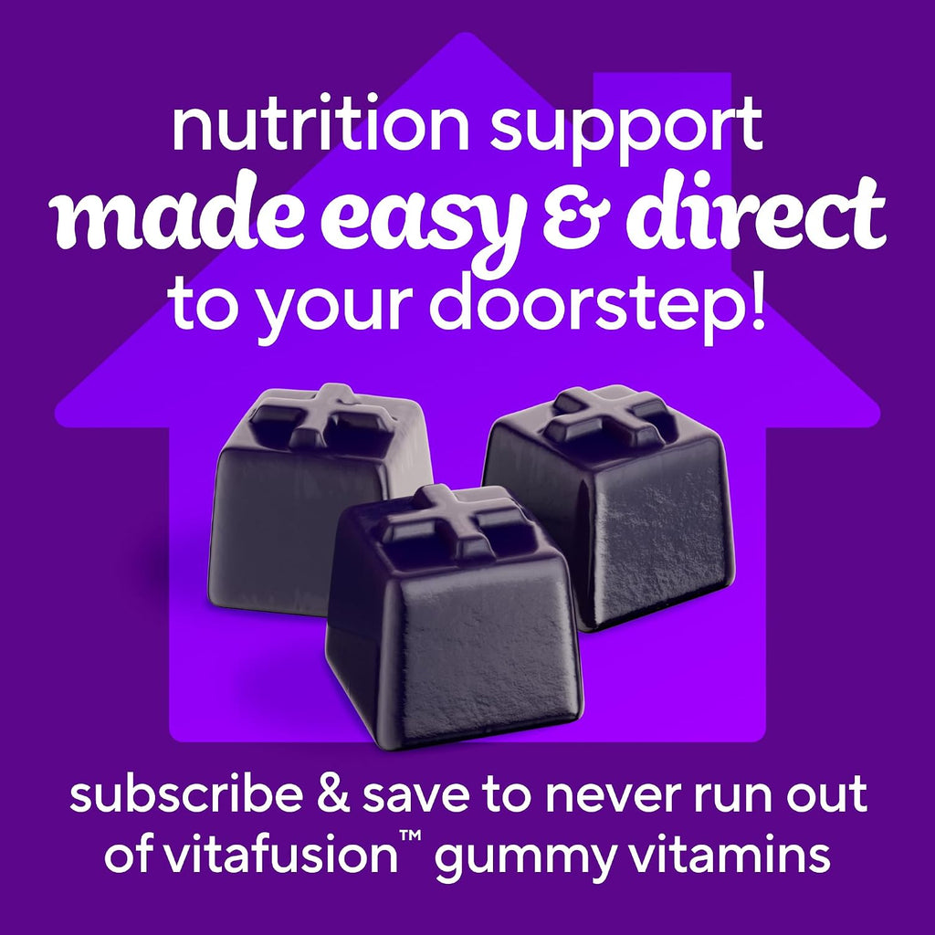 Vitafusion Power+ Multivitamínico para hombres con CoQ10 - Sabor a arándano y granada