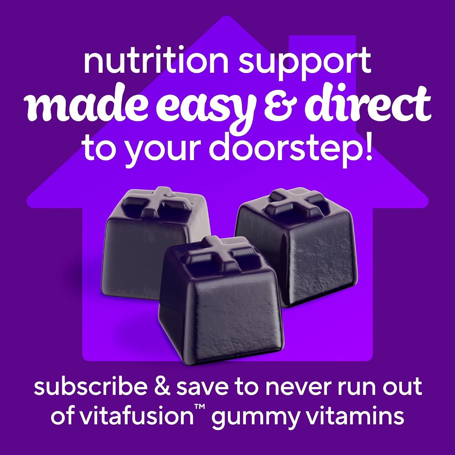 Vitafusion Power+ Multivitamínico para hombres con CoQ10 - Sabor a arándano y granada