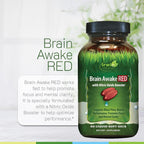 Irwin Naturals Brain Awake RED - Enfoque y Claridad Mental - 2 Pack - 60 Cápsulas Blandas Líquidas