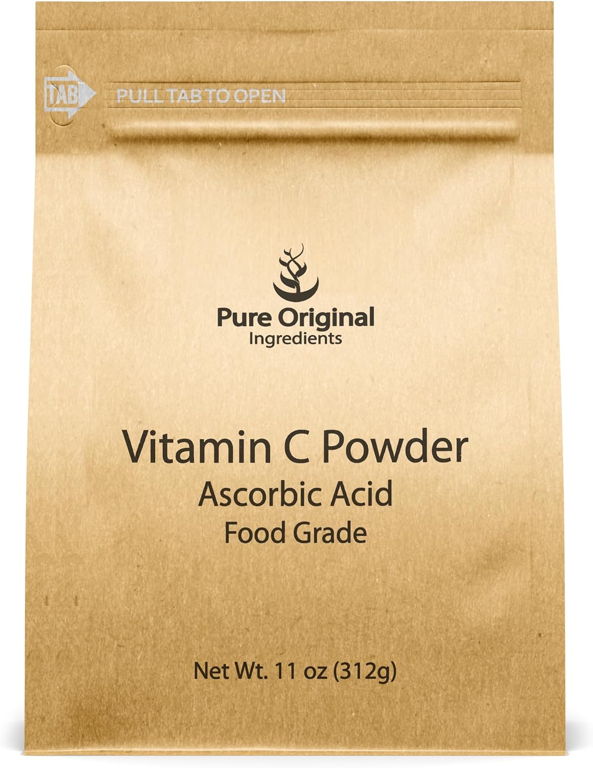 PURE ORIGINAL INGREDIENTS Vitamina C en Polvo (454 g) - Ácido Ascórbico, No Transgénico