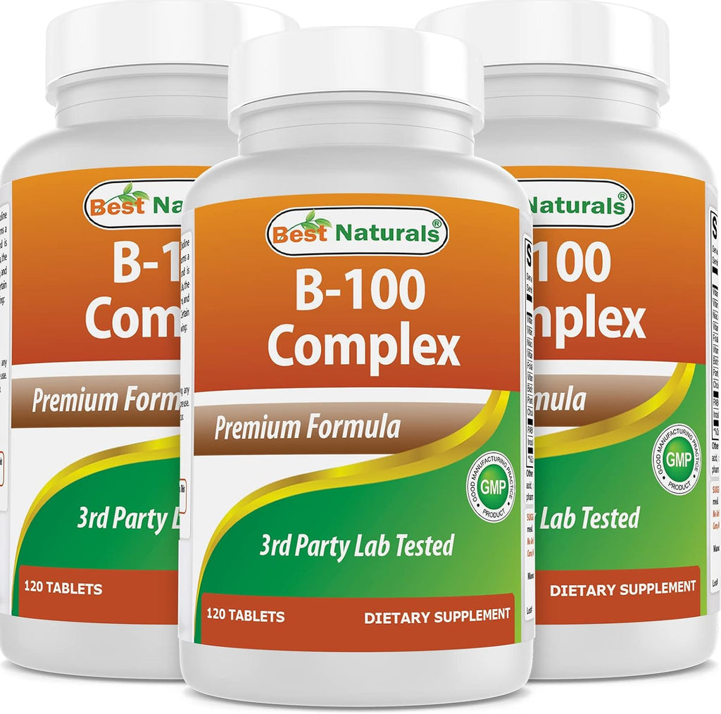 Best Naturals B-100 Complex para adultos, 120 Cápsulas