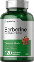 Horbäach Berberine HCl 500 mg | 120 Cápsulas Vegetarianas | Suplemento de Extracto de Agracejo