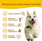 Vet-Strength Suplemento para Cadera y Articulaciones para Perros - 90 Snacks Blandos Sabor Pollo