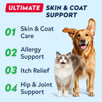 StrellaLab Aceite de Salmón para Perros y Gatos - 946 ml - Omega 3 EPA DHA - Apoyo para Piel y Articulaciones