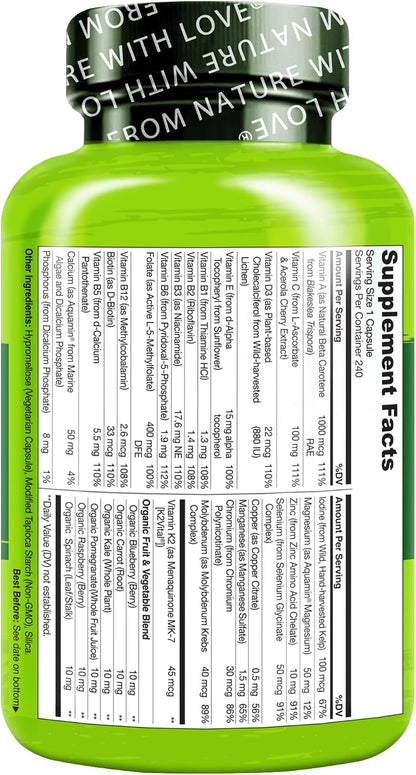 NATURELO Multivitamínico Diario para Hombres – Vitaminas B6 y B12 activadas: Formas biológicamente activas – Image 8