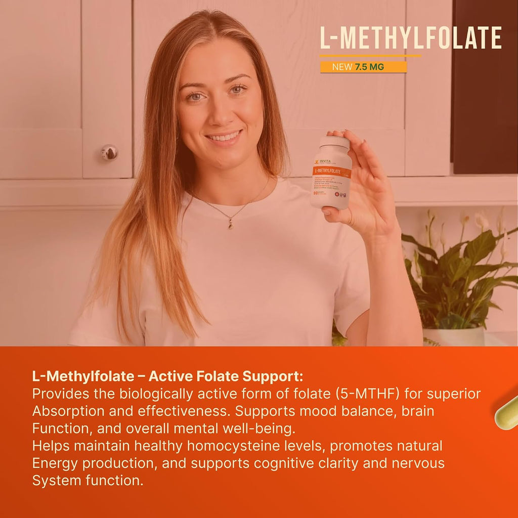 INVITA L-Metilfolato 7.5mg – 90 Cápsulas