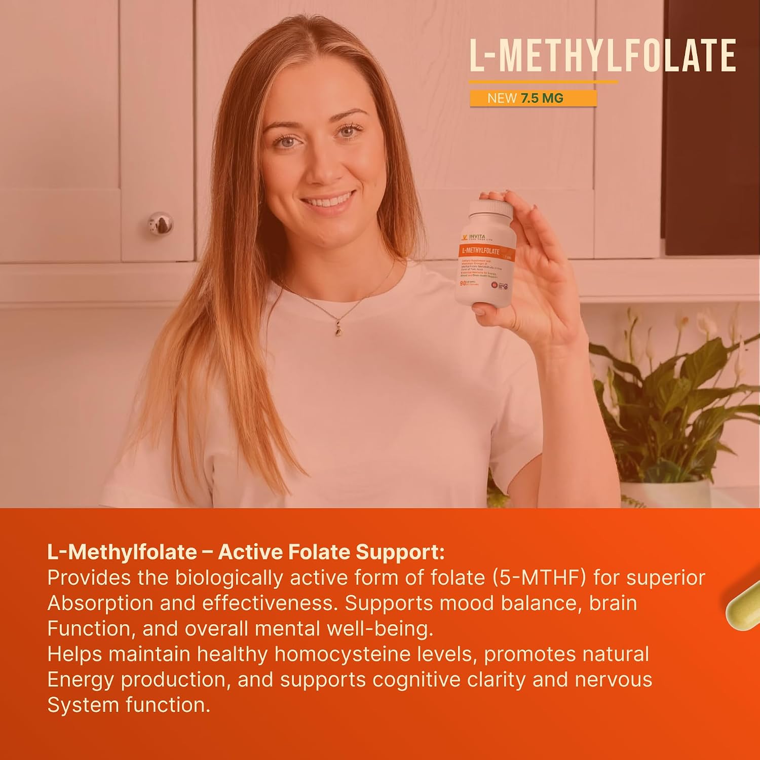 INVITA L-Metilfolato 7.5mg – 90 Cápsulas