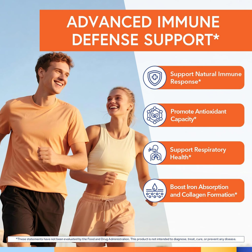Terranics Vitamin C con Elderberry y Zinc, con Vitamina D3, A, B6, B12, Folato, Escaramujo, Bioflavonoides Cítricos, Cúrcuma, Equinácea, 14-en-1 Apoyo Inmunológico Diario, 90 Comprimidos