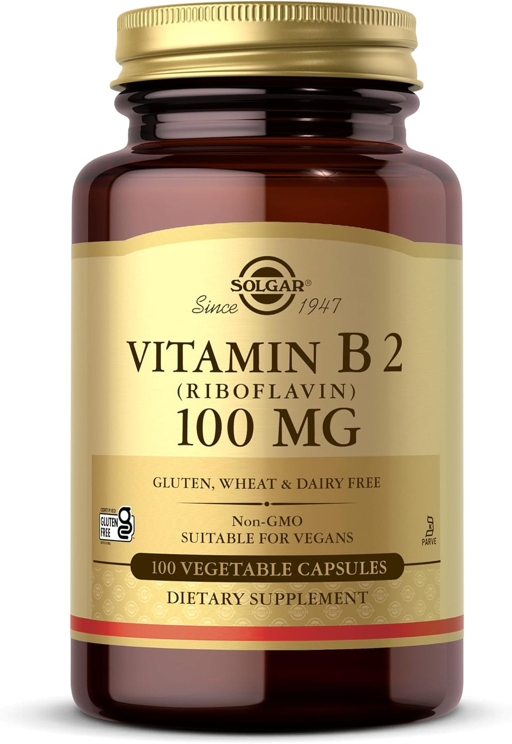 Solgar Vitamina B2 (Riboflavina) 100 mg, 100 Cápsulas