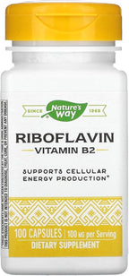 Nature's Way Vitamina B2, 100 mg Riboflavina, 200 Cápsulas