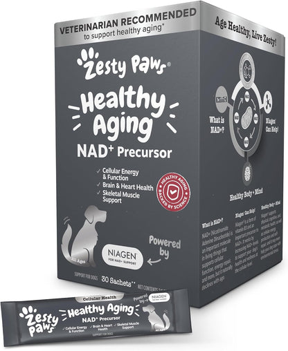 Zesty Paws Suplemento NAD+ Precursor para – Apoyar el envejecimiento saludable : contribuye a mantener la energía – Image 1