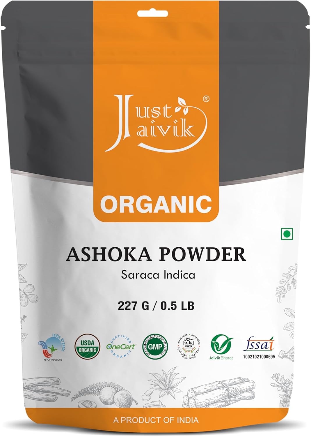 Polvo de Corteza de Ashoka Orgánico (Saraca Indica) - 227 g