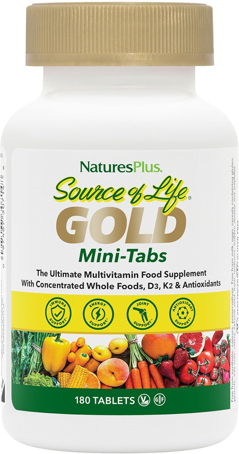 NaturesPlus Source of Life GOLD Multivitamínico - 180 Mini-Comprimidos