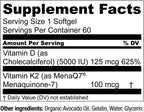 Live Conscious Vitamina K2 MK7 con D3 5000 UI - Pack de 2