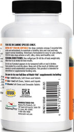 Nutri-Vet Aceite de Pescado para Perros - Suplemento Omega 3 con EPA y DHA, 100 Cápsulas Blandas