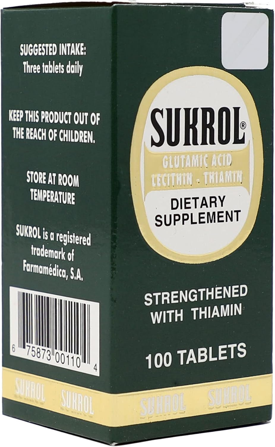 Sukrol 100 Comprimidos - Suplemento para la Función Cerebral