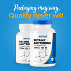 Nutricost Betaína Anhidra 1500mg, 180 Servicios (3 Botellas)