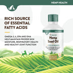 NaturVet Aceite de Semillas de Cáñamo, Krill y Salmón, 473 ml Líquido