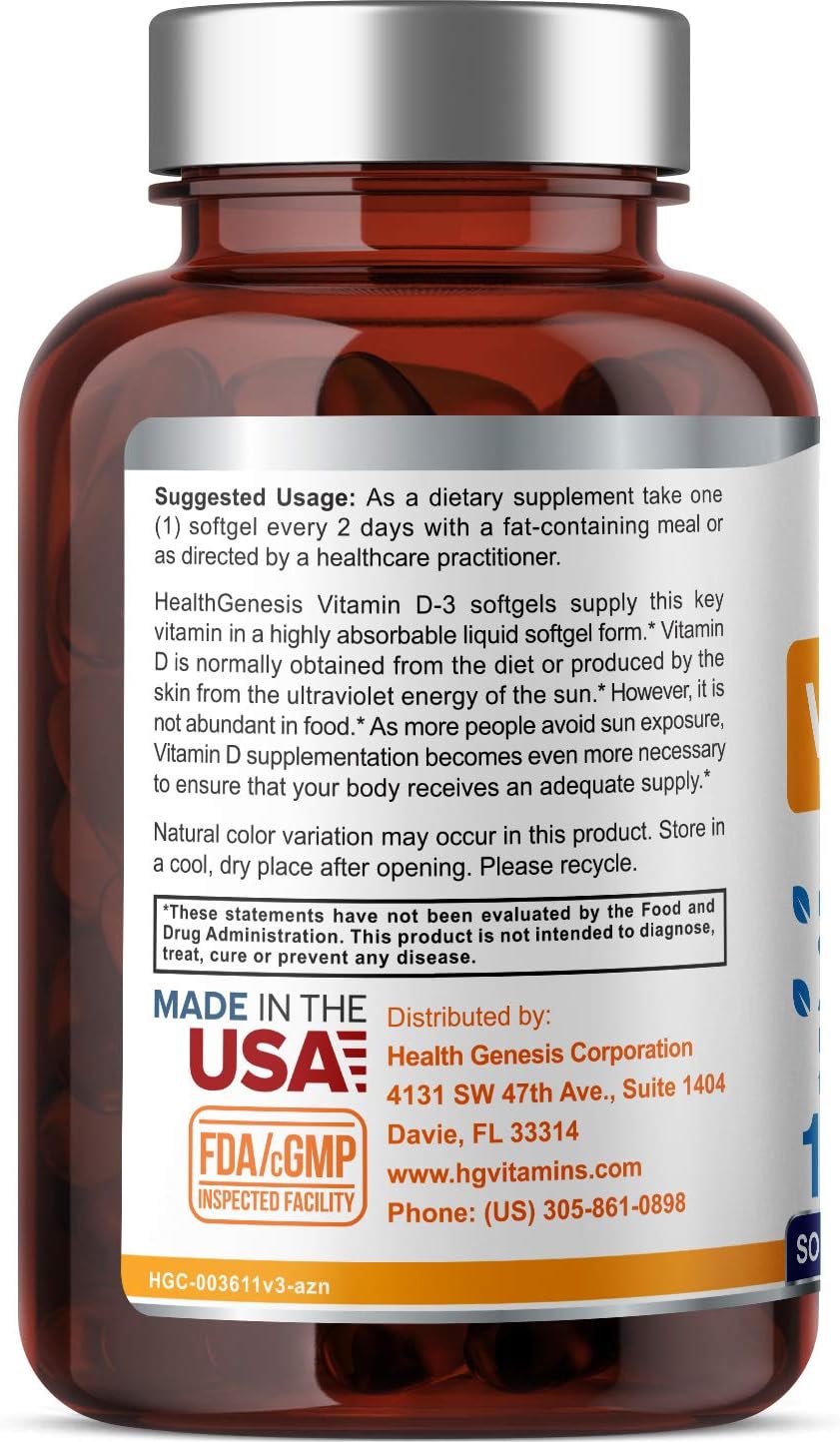 Vitamina D3 10000 UI 120 Cápsulas Blandas - Alta Potencia en Aceite de Oliva Virgen Extra