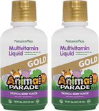NaturesPlus Animal Parade Source of Life Gold Children's Liquid Multivitamin Tropical Berry Flavor - 887 ml (30 oz) - 60 Servings