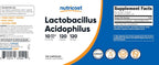 Nutricost Lactobacillus Acidophilus 10 Mil Millones UFC, 120 Cápsulas Vegetarianas