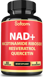 Satoomi Suplemento NAD con Nicotinamida Ribósido, Resveratrol y Quercetina - 60 Cápsulas - 30 Días