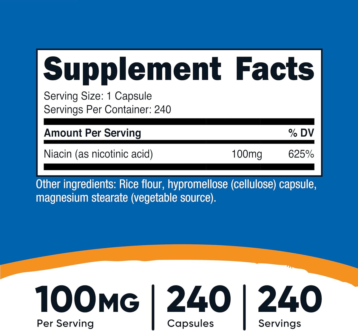 Nutricost Niacina (Vitamina B3) 100mg, 240 – Sistema nervioso: La niacina contribuye al funcionamiento normal del – Image 2