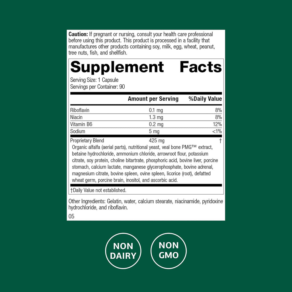 Standard Process Ostarplex – Complemento para tejido conectivo y salud hepática con vitamina B6 – 90 cápsulas