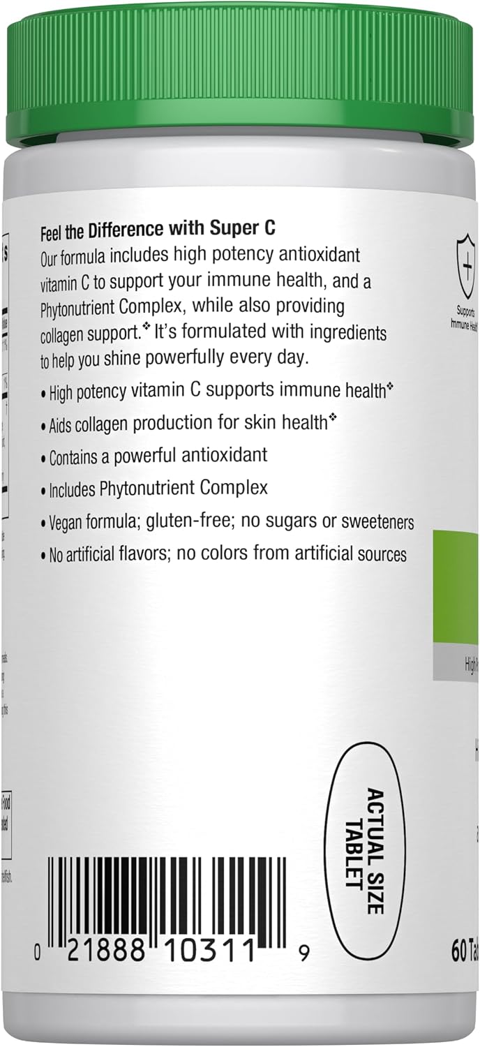 Rainbow Light Super C 1000 mg, 60 comprimidos