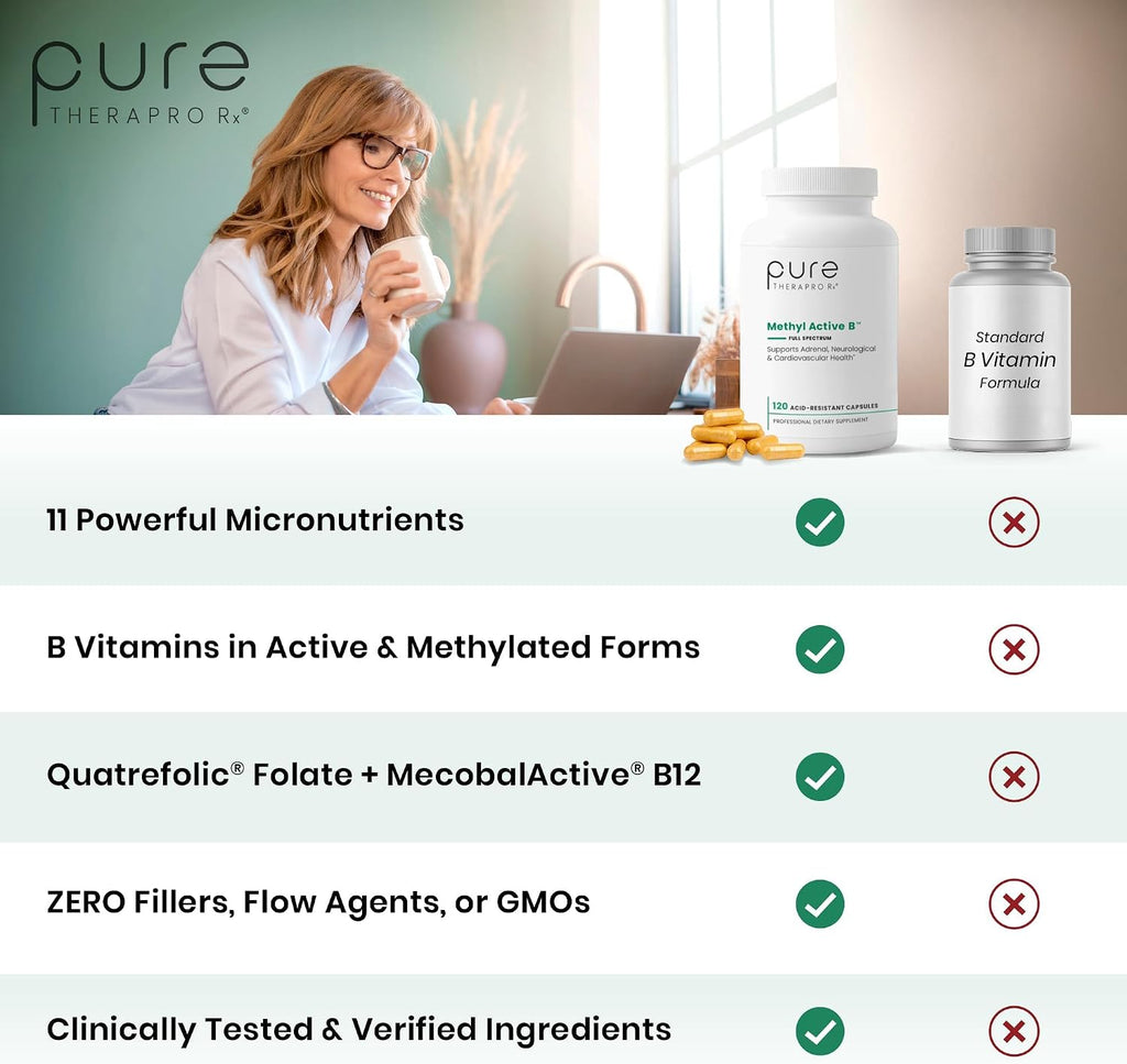 Pure Therapro Rx Complejo B Metilado Activo - 60 Cápsulas Veganas