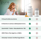 Pure Therapro Rx Complejo B Metilado Activo - 60 Cápsulas Veganas