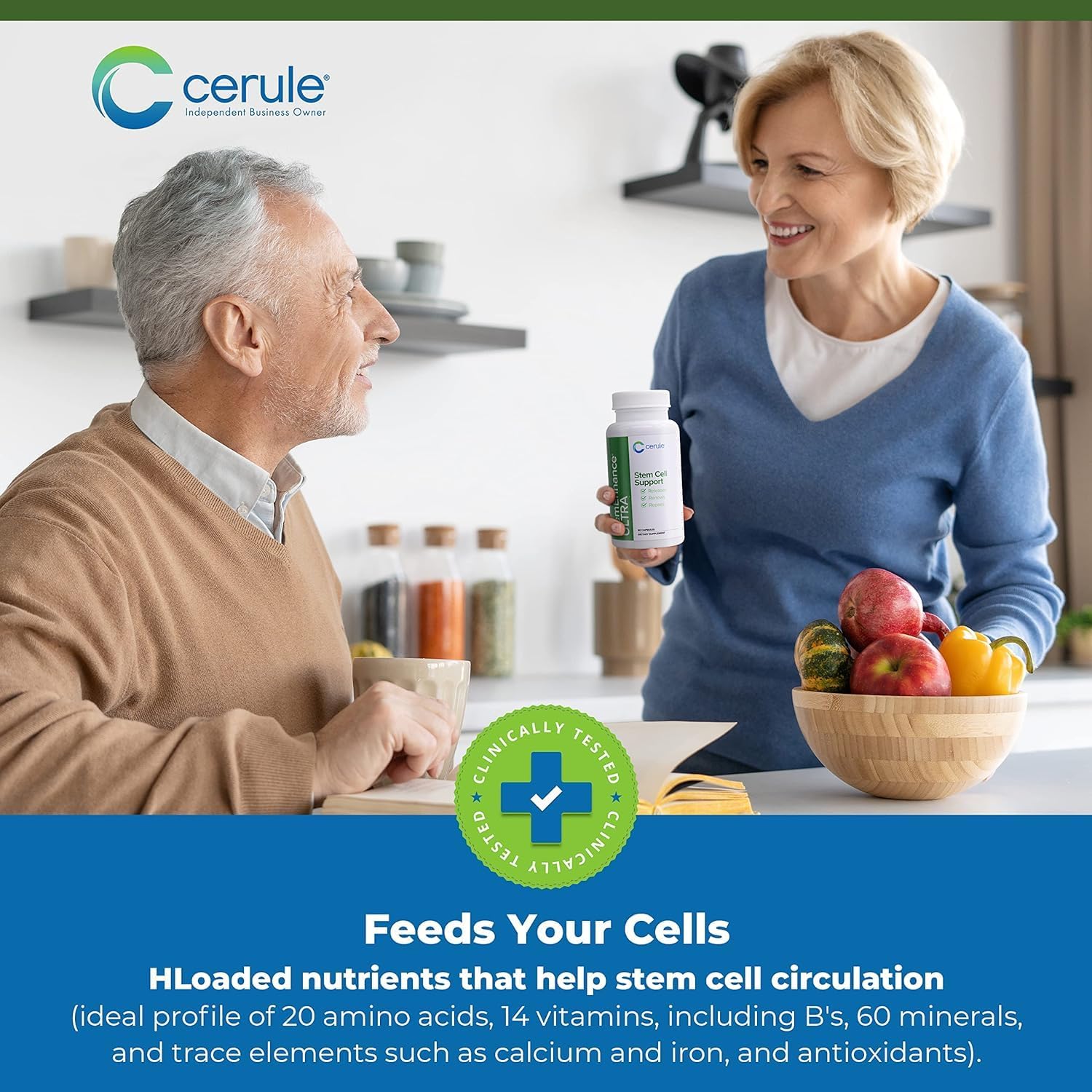 Cerule StemEnhance Ultra Pack Doble – Suplemento de Células Madre – 120 Cápsulas