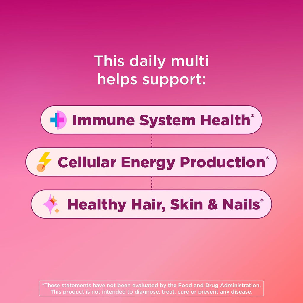 OLLY Multivitamínico para Mujeres en Gominolas, Sabor a Bayas, 130 Gominolas (65 Días)