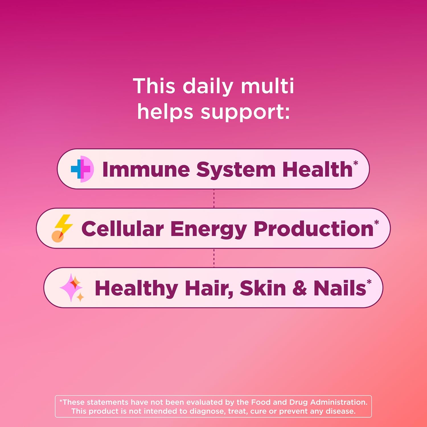 OLLY Multivitamínico para Mujeres en Gominolas, Sabor a Bayas, 130 Gominolas (65 Días)