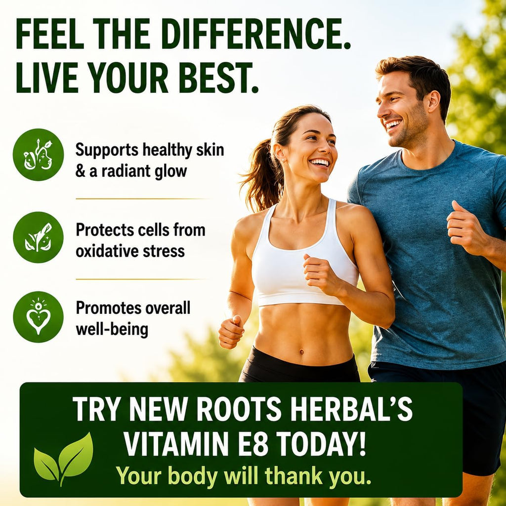 New Roots Herbal Vitamina E 400 UI con 8 Tocoferoles y Tocotrienoles, 120 Cápsulas Blandas