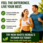 New Roots Herbal Vitamina E 400 UI con 8 Tocoferoles y Tocotrienoles, 120 Cápsulas Blandas