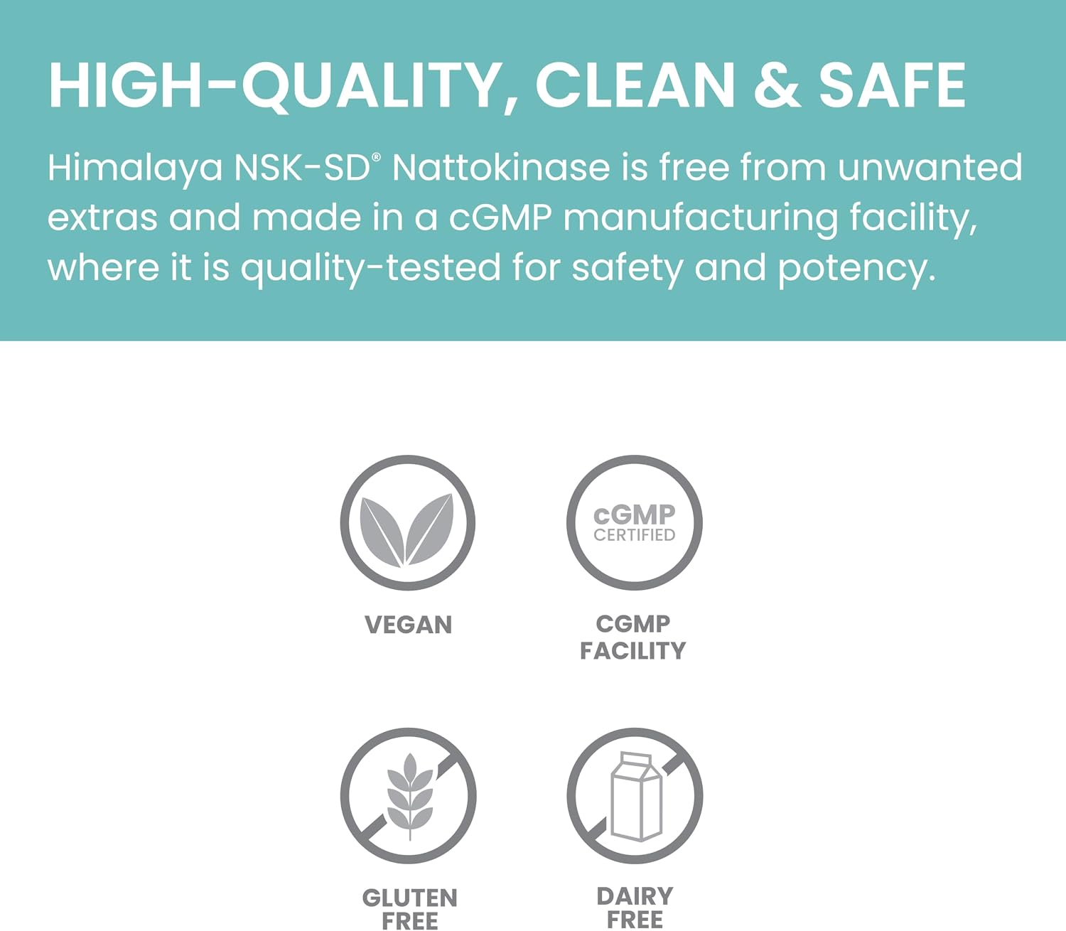Himalaya NSK-SD Nattokinasa, Suplemento Alimenticio para una Circulación Saludable, Vegano, Sin Gluten, Extracto de Natto, 100 mg, 60 Cápsulas
