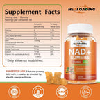 HEALOADING NAD+ Gummies con Resveratrol - 750mg de NAD+ por Dosis - 60 Gominolas