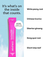 MIXHERS Hertime PMS - Apoyo para el Ciclo Menstrual - con Minerales, Raíz de Peonía y Ginseng Siberiano - Sin Azúcar - 15 Sobres - Sabor Lima Coco