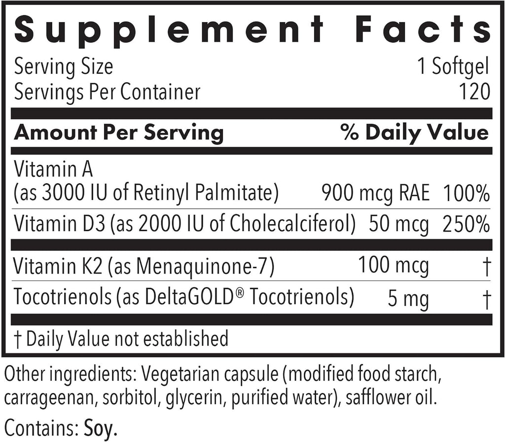 Allergy Research Group Vit D3 Complete - 120 softgels vegetales