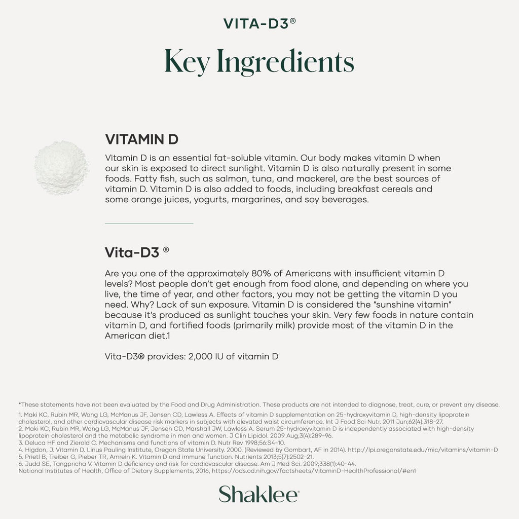 Shaklee Vita-D3® 2000 IU - 90 Tabletas de Vitamina D3