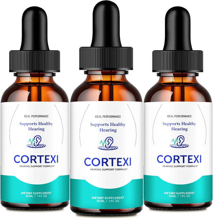 IDEAL PERFORMANCE Cortexi Gotas para el Apoyo Auditivo - Suplemento Líquido de Máxima Potencia (Pack de 3)