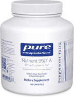 Pure Encapsulations Nutrient 950 A Sin Cobre y Hierro - Multivitamínico Hipoalergénico, 180 Cápsulas