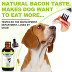 Gotas de Cardo Mariano para Perros - ALIVO - Apoyo Hepático con Curcumina y Omega 3, Sabor Bacon (59 ml)
