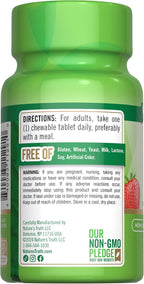 Nature's Truth Vitamina D3 Masticable 2.000 UI | 100 Comprimidos | Sabor a Bayas | Vegetariano, No Transgénico y Sin Gluten