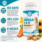 Wanderfound Pets - Omega 3 for Dogs, Smoked Salmon and Liver Flavored, 120 Chewable Tablets