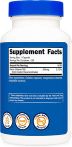 Nutricost Niacina Sin Enrojecimiento (Inositol Hexanicotinato) 500mg, 120 Cápsulas - Vitamina B3