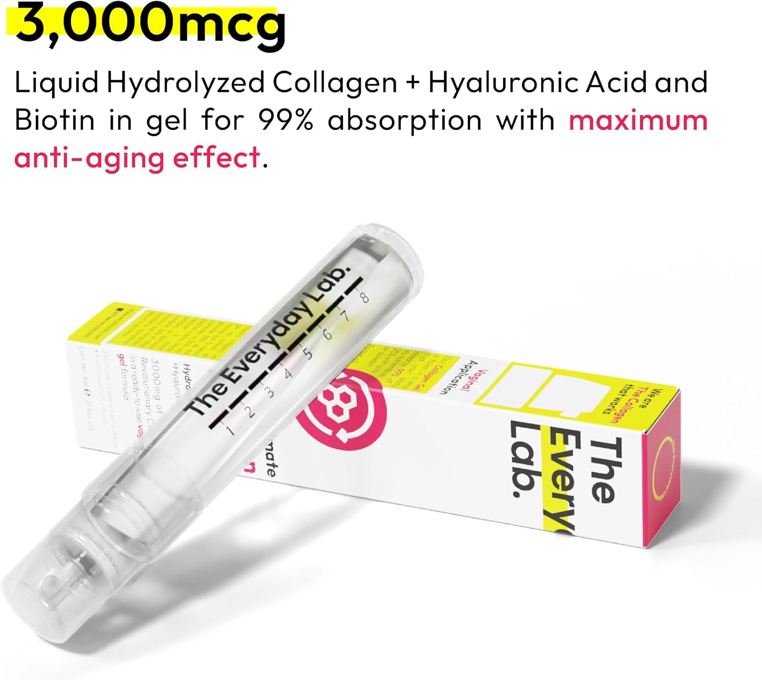 Ultimate Collagen Boost Gel 8 ml Aplicador – Colágeno Hidrolizado, Ácido Hialurónico y Biotina