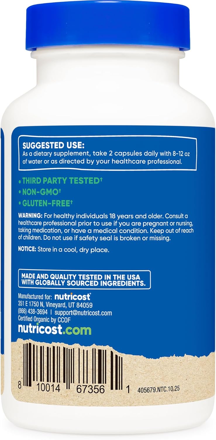 Nutricost Camu Camu 1000mg, 120 Cápsulas - Orgánico, Sin OGM, Sin Gluten